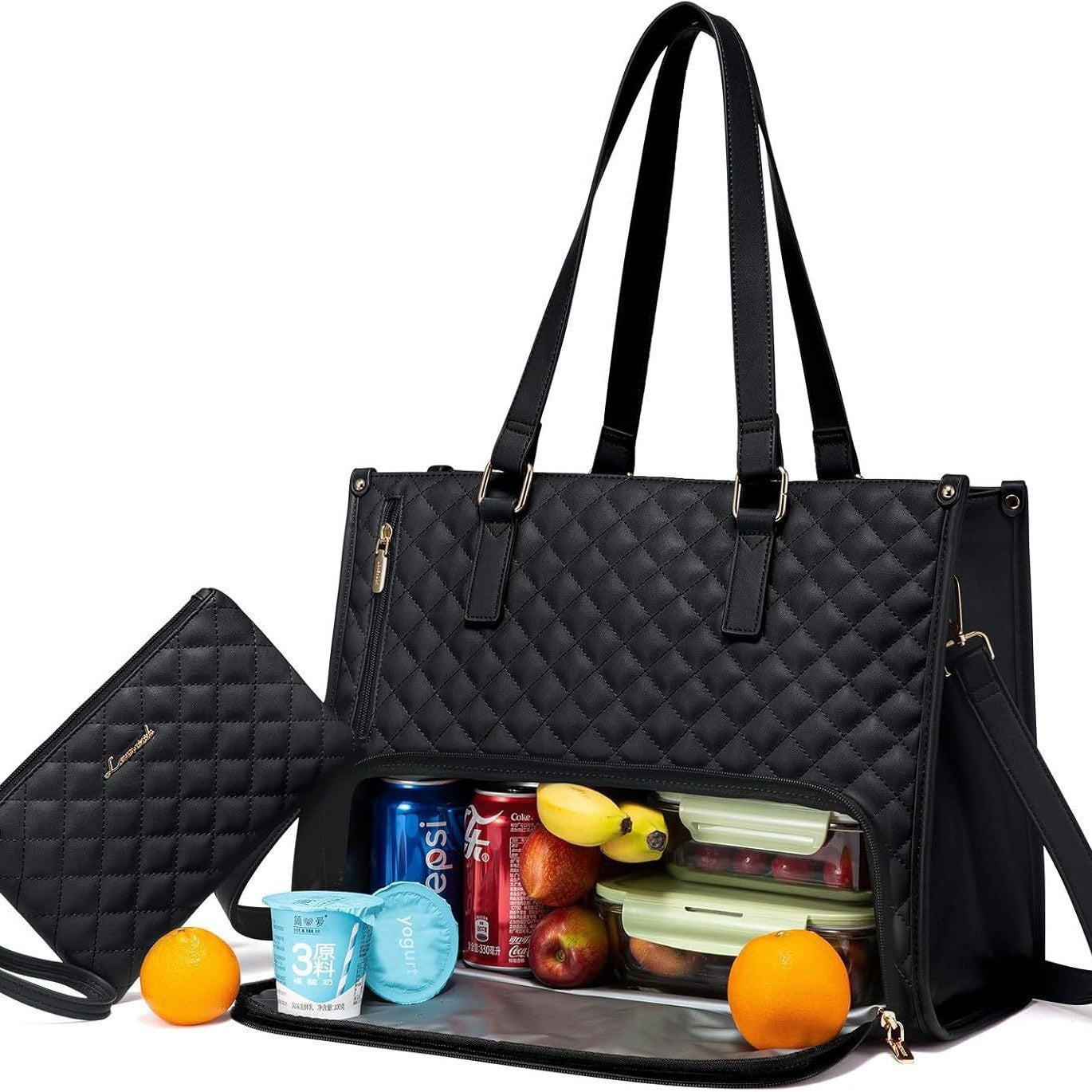 Convenient Commute New Lunch Bag Women's Insulated Lunch Box Women's Leak-proof (Computer Storage)