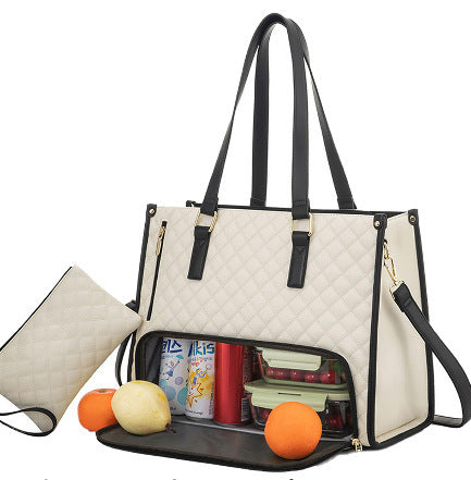 Convenient Commute New Lunch Bag Women's Insulated Lunch Box Women's Leak-proof (Computer Storage)