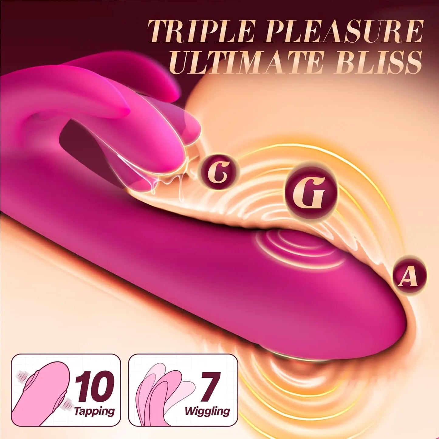30 Modes G Spot Vibrator Rabbit Sex Toy for Women Clitoral Stimulator Female Vibrators Dildo 10 Flapping Vibrating Adult Sex Toy