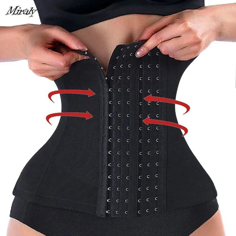 Shapewear For Women Tummy Control Fajas Body Shaper Zipper Belt Waist Trainer Bandage