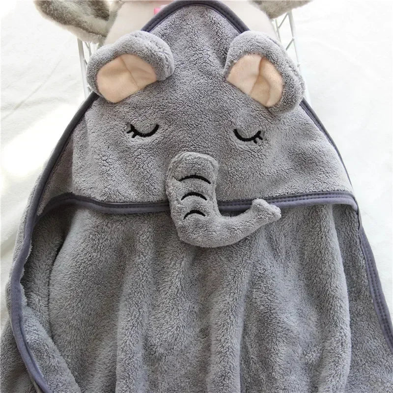 Baby Bath Towel Boy Girl Newborn with Hood Cartoon Animal Coral Fleece Infant Towels Blanket Baby Bathrobe Robe Baby Shower
