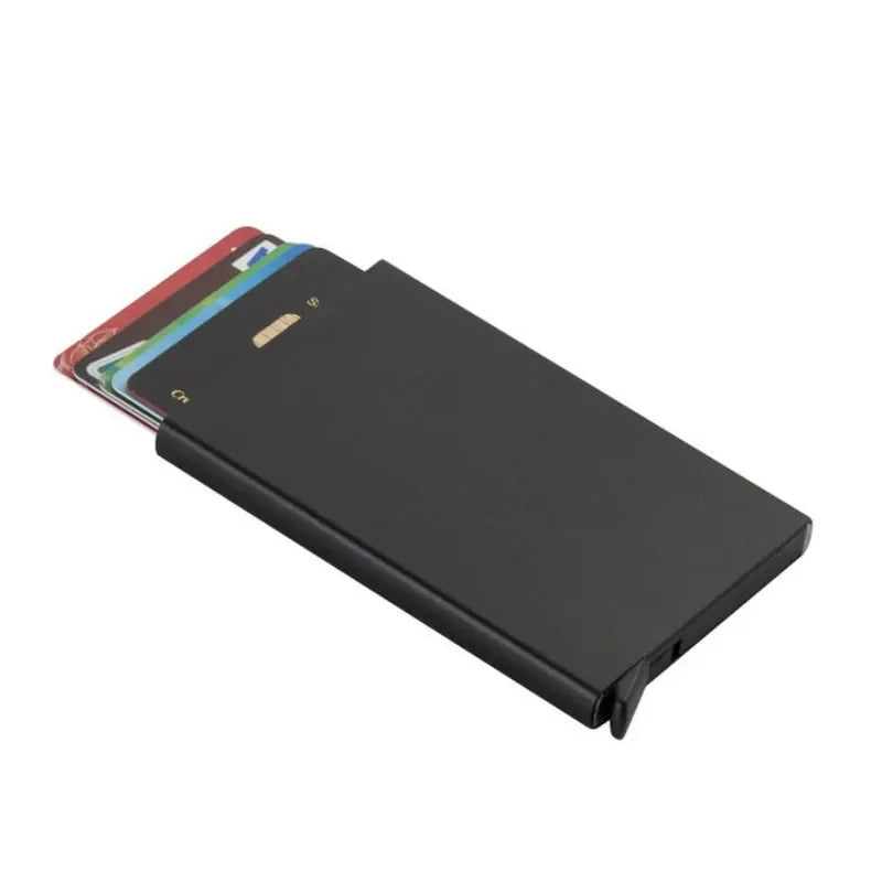 Wallet Automatic Flip Card Side Push Card Holder Sleeve Large Capacity 12 Cards Slot