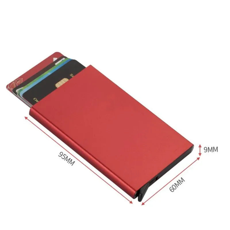 Wallet Automatic Flip Card Side Push Card Holder Sleeve Large Capacity 12 Cards Slot