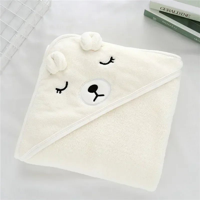 Baby Bath Towel Boy Girl Newborn with Hood Cartoon Animal Coral Fleece Infant Towels Blanket Baby Bathrobe Robe Baby Shower