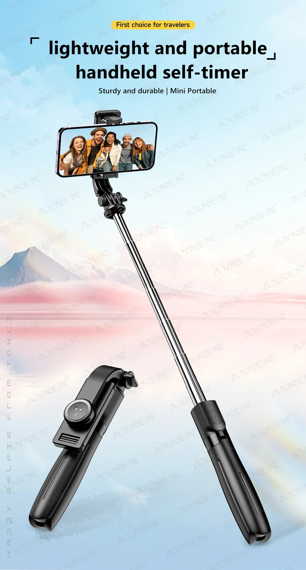 L21 Phone Selfie stick Tripod with Wireless Bluetooth LED Fill Light with Remote Shutter for Android IOS Cellphone