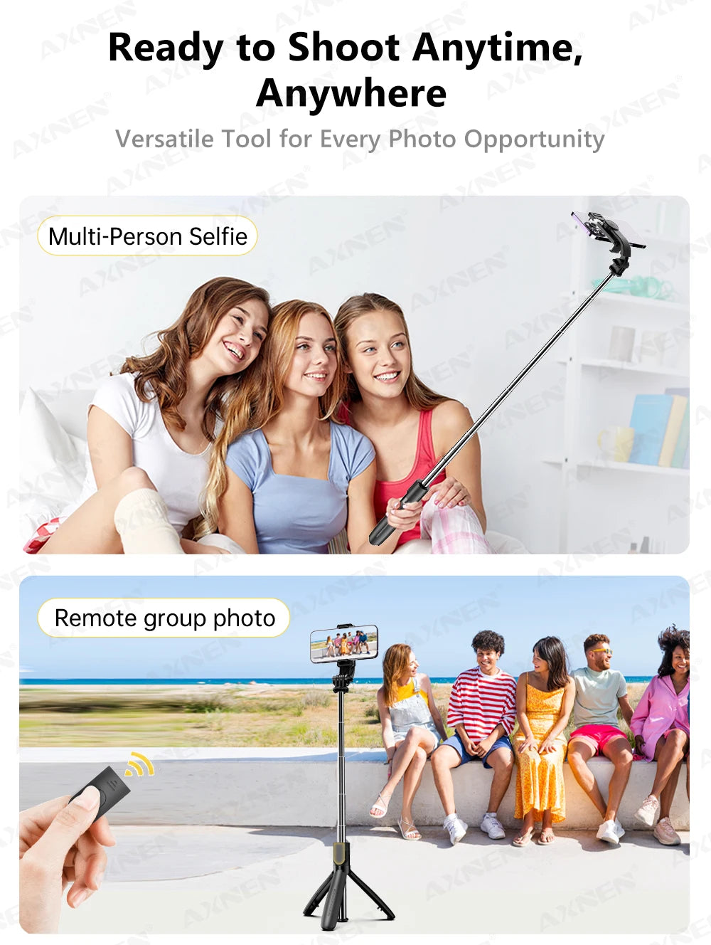 L21 Phone Selfie stick Tripod with Wireless Bluetooth LED Fill Light with Remote Shutter for Android IOS Cellphone