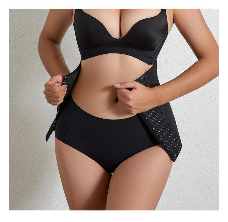 Shapewear For Women Tummy Control Fajas Body Shaper Zipper Belt Waist Trainer Bandage