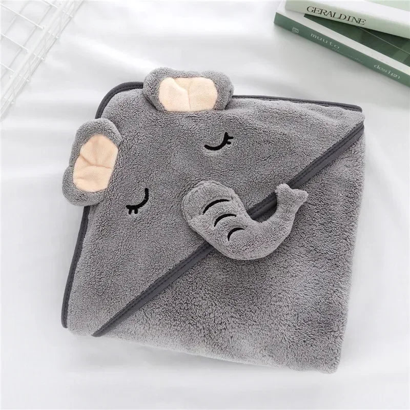 Baby Bath Towel Boy Girl Newborn with Hood Cartoon Animal Coral Fleece Infant Towels Blanket Baby Bathrobe Robe Baby Shower
