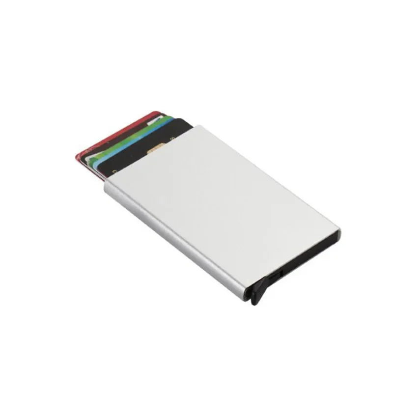 Wallet Automatic Flip Card Side Push Card Holder Sleeve Large Capacity 12 Cards Slot