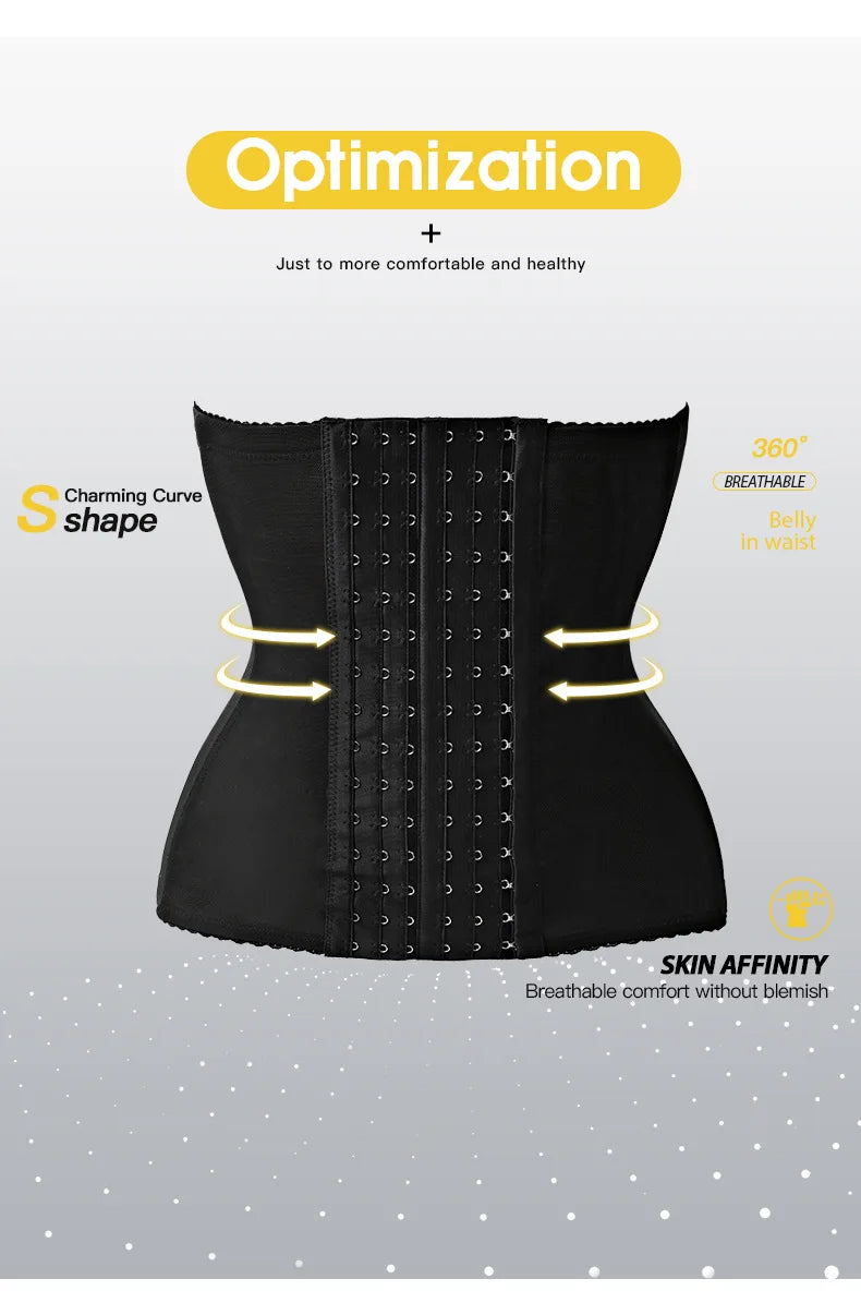 Shapewear For Women Tummy Control Fajas Body Shaper Zipper Belt Waist Trainer Bandage