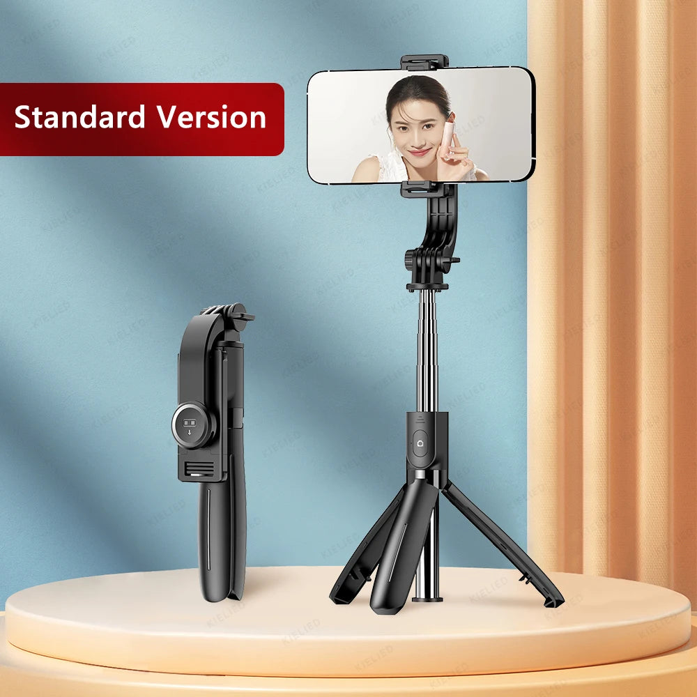 L21 Phone Selfie stick Tripod with Wireless Bluetooth LED Fill Light with Remote Shutter for Android IOS Cellphone