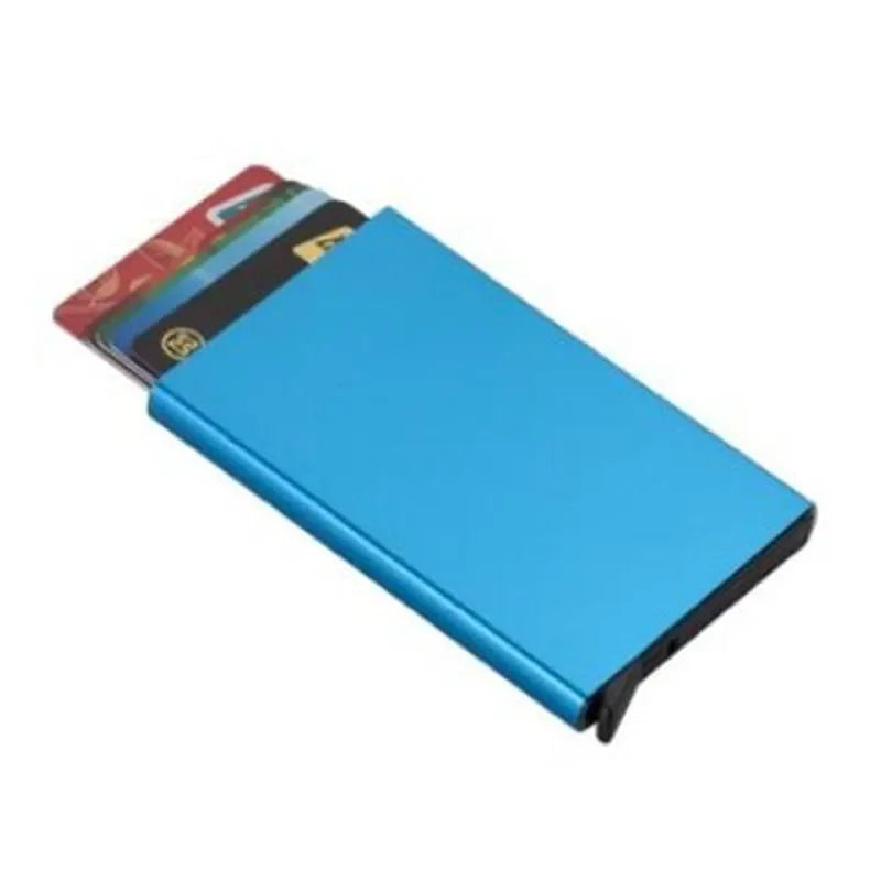 Wallet Automatic Flip Card Side Push Card Holder Sleeve Large Capacity 12 Cards Slot