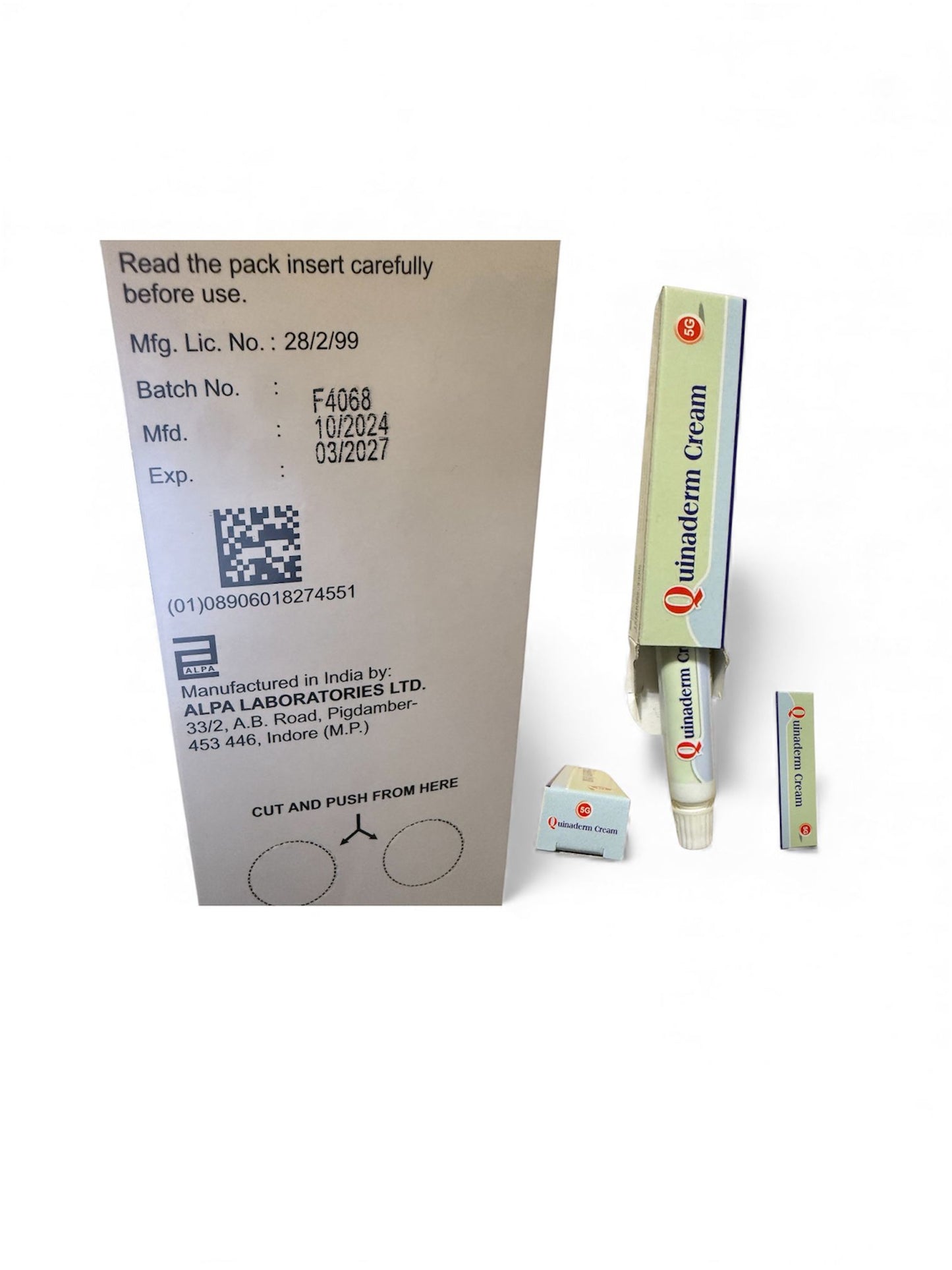 Quinaderm Cream Box 30 Tubes