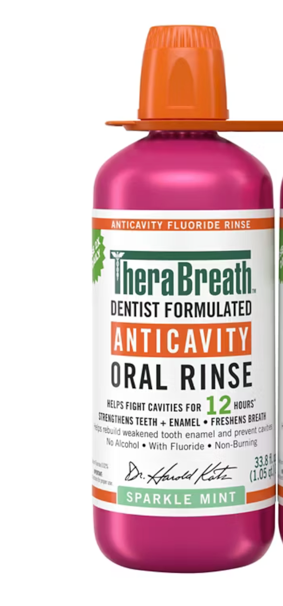 TheraBreath Anticavity Fluoride Mouthwash - Sparkle Mint, /1L