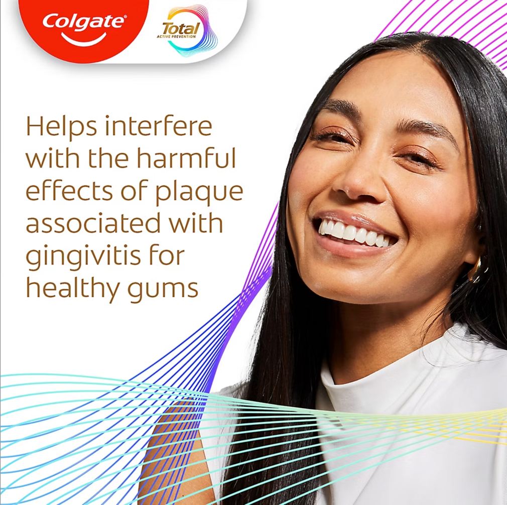 Colgate Total Active Prevention Whitening Toothpaste - Mint, 6.0 oz.