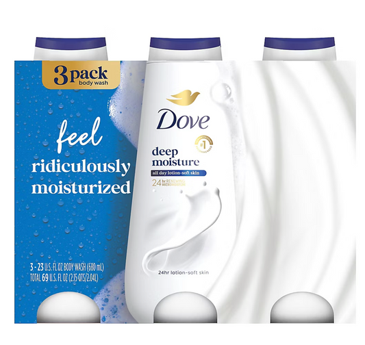 Dove Deep Moisture Renewing Body Wash, 3 pk./23 oz.